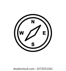 Compass icon vector. arrow compass icon sign and symbol