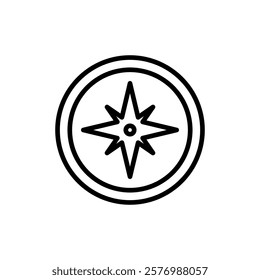 Compass icon vector. arrow compass icon sign and symbol