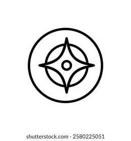 Compass icon vector. arrow compass icon sign and symbol