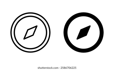 Compass icon vector. arrow compass icon sign and symbol