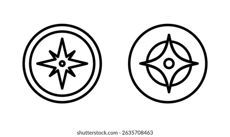 Compass icon vector. arrow compass icon sign and symbol