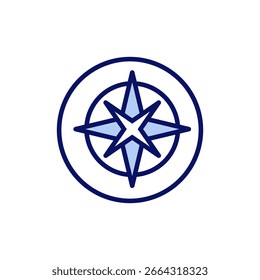 Compass icon vector. arrow compass icon sign and symbol