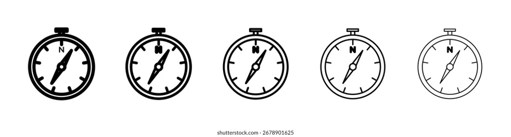 Icono de brújula Ilustración de Arte vectorial