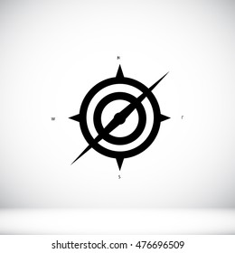 compass icon, vector best flat icon, EPS