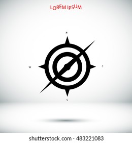 compass icon, vector best flat icon, EPS