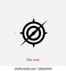 Compass Icon, Vector Best Flat Icon, EPS