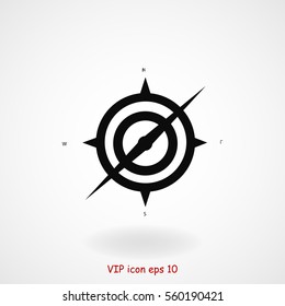 Compass Icon, Vector Best Flat Icon, EPS