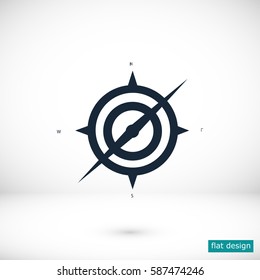 compass icon, vector best flat icon, EPS