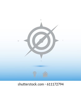 compass icon, vector best flat icon, EPS