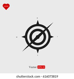 compass icon, vector best flat icon, EPS