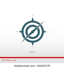 compass icon, vector best flat icon, EPS