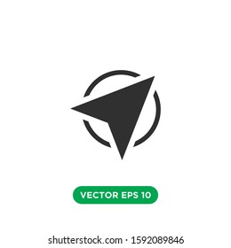 compass icon vector concept design template