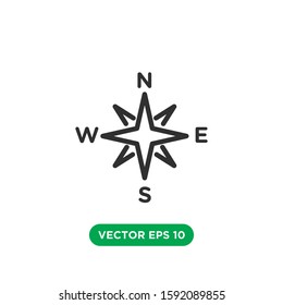 compass icon vector concept design template