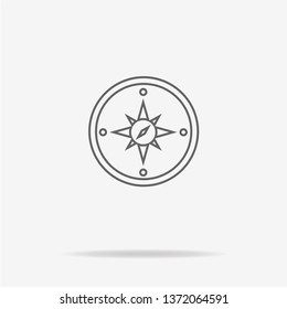 Compass icon. Vector concept illustration for design.