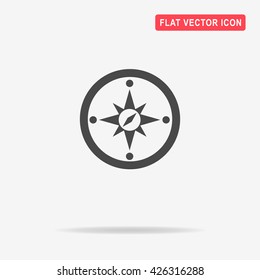 Compass icon. Vector concept illustration for design.