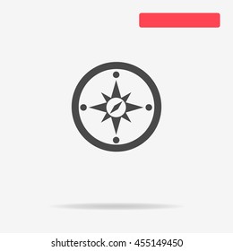 Compass icon. Vector concept illustration for design.
