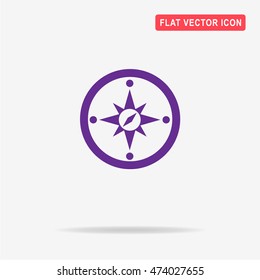 Compass icon. Vector concept illustration for design.