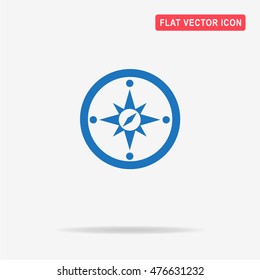 Compass icon. Vector concept illustration for design.
