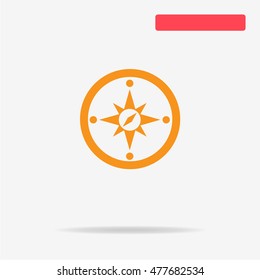 Compass icon. Vector concept illustration for design.
