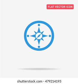 Compass icon. Vector concept illustration for design.