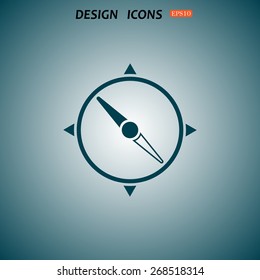 Compass. icon. vector design