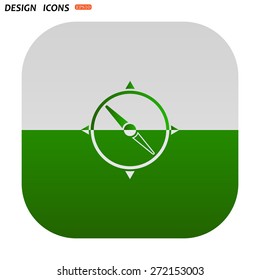 Compass. icon. vector design