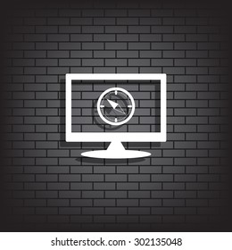 Compass . icon. vector design