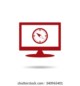 Compass . icon. vector design