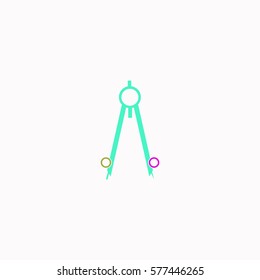 Compass  icon Vector design. Colored illustration.