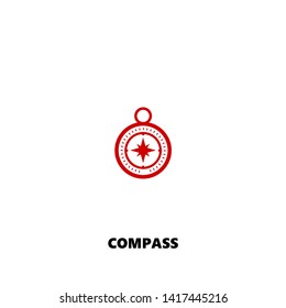 compass icon. compass vector design. sign design. red color