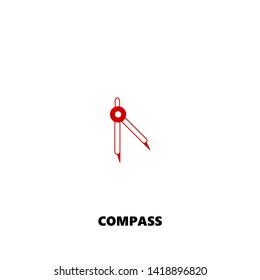 compass icon. compass vector design. sign design. red color