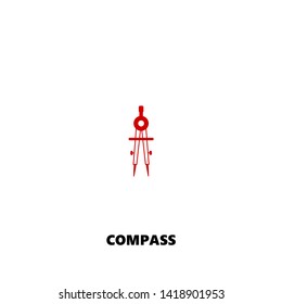 compass icon. compass vector design. sign design. red color