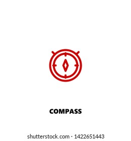 compass icon. compass vector design. sign design. red color