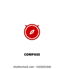 compass icon. compass vector design. sign design. red color