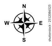 Compass icon vector design template. compass sign. compass symbol vector illustration