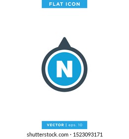 Compass Icon Vector Design Template