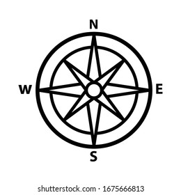 Compass icon vector design template