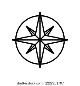 compass icon vector design template in white background