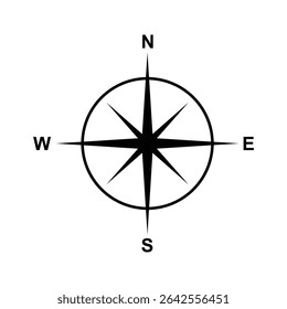 Compass icon vector design template. compass sign. compass symbol. vector icon design