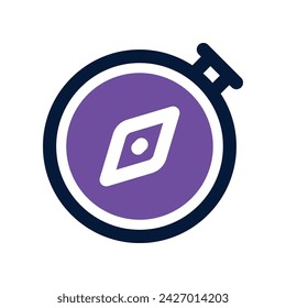 compass icon. vector dual tone icon for your website, mobile, presentation, and logo design.