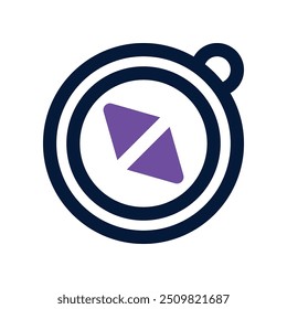 ícone de bússola. vetor ícone de tom duplo para o seu site, móvel, apresentação e design de logotipo.