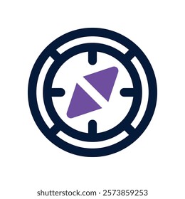 compass icon. vector dual tone icon for your website, mobile, presentation, and logo design.