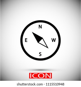 compass  icon, Vector EPS 10 illustration style