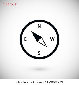 compass  icon, Vector EPS 10 illustration style