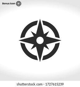 Compass Icon Vector Eps 10