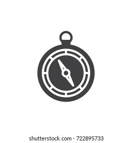 Compass icon vector, filled flat sign, solid pictogram isolated on white. Symbol, logo illustration.