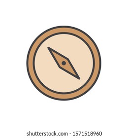 compass icon vector filled outline style design