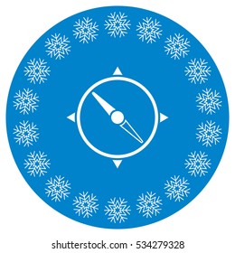 Compass Icon Vector flat design style