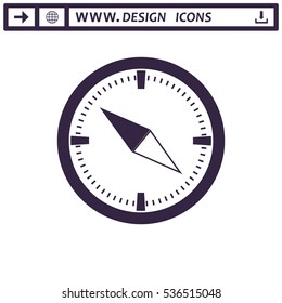 Compass Icon Vector flat design style