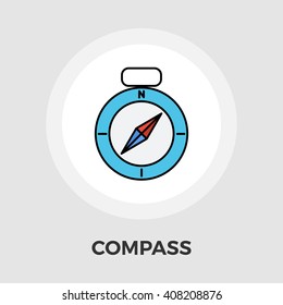Compass Icon Vector. Flat icon isolated on the white background. Editable EPS file. Vector illustration.